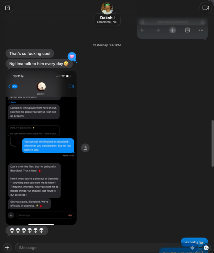 Dosh — 'That's so fucking cool, Ngl ima talk to him every day' with Sasuke agent onboarding