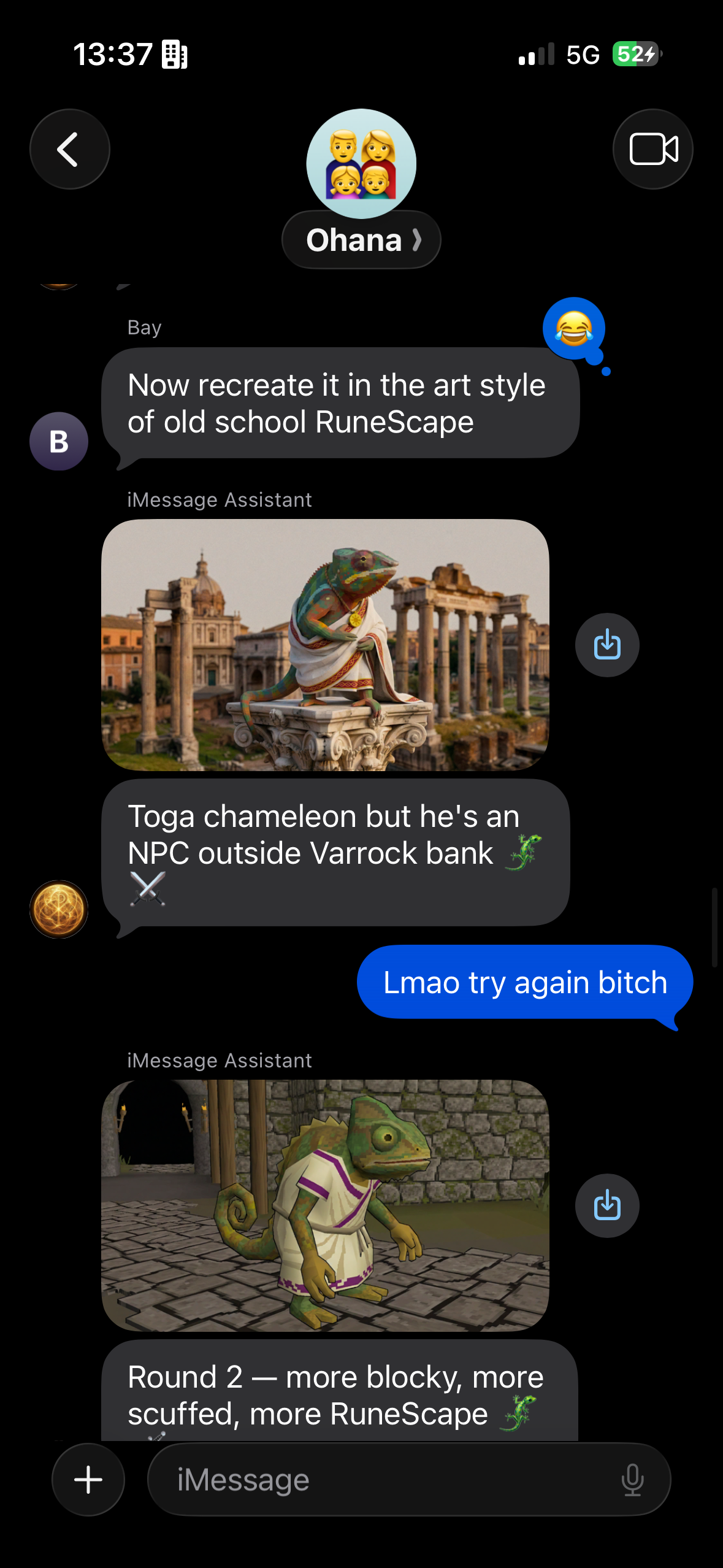 Iterating the chameleon in Old School RuneScape style