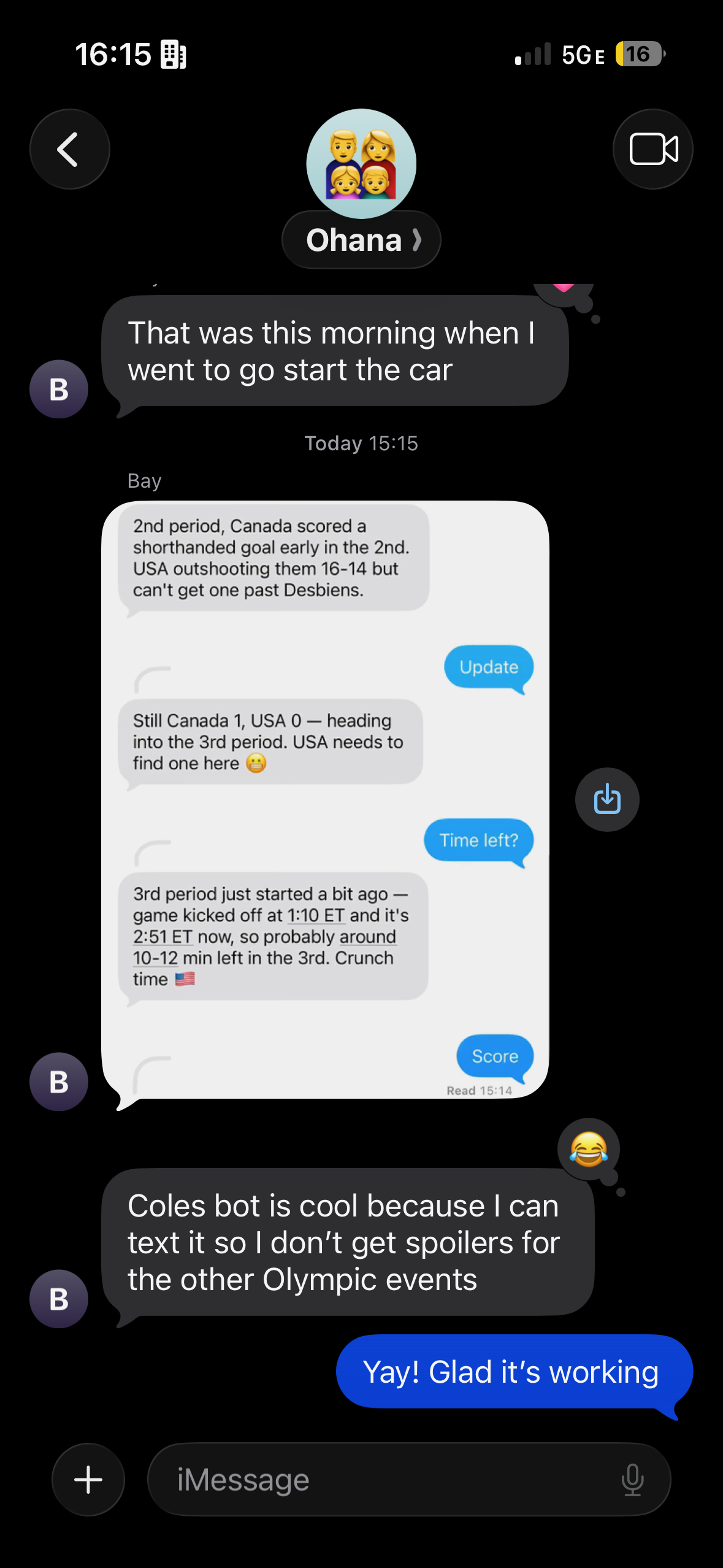 Real-time sports updates — 'Coles bot is cool for avoiding spoilers'